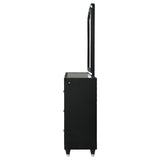 Lorient 8-drawer LED Flame Box Dresser and Mirror Black