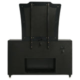 Lorient 8-drawer LED Flame Box Dresser and Mirror Black