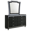 Tampa Furniture Outlet - Coaster - Lorient 8-drawer LED Dresser with Mirror Black - 223163M