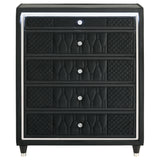 Lorient 5-drawer LED Chest of Drawers Black