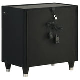 Ravenne 5-piece Velvet Upholstered Queen LED Bedroom Set Black