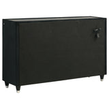 Ravenne 5-piece Velvet Upholstered Queen LED Bedroom Set Black