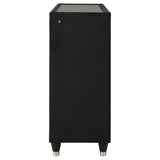 Ravenne 8-drawer Velvet Upholstered LED Dresser Cabinet Black