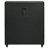 Ravenne 5-drawer Velvet Upholstered LED Chest of Drawers Black