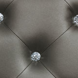 Gunnison Wood Eastern King LED Panel Bed Silver Metallic - Tampa Furniture Outlet