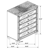 Gunnison 5-piece Queen Bedroom Set Silver Metallic - Tampa Furniture Outlet