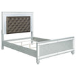 Tampa Furniture Outlet - Coaster - Gunnison Wood Queen LED Panel Bed Silver Metallic - 223211Q