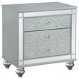 Tampa Furniture Outlet - Coaster - Gunnison 2-drawer Nightstand Silver Metallic - 223212
