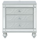 Gunnison 2-drawer Nightstand Silver Metallic - Tampa Furniture Outlet