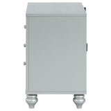 Gunnison 2-drawer Nightstand Silver Metallic - Tampa Furniture Outlet
