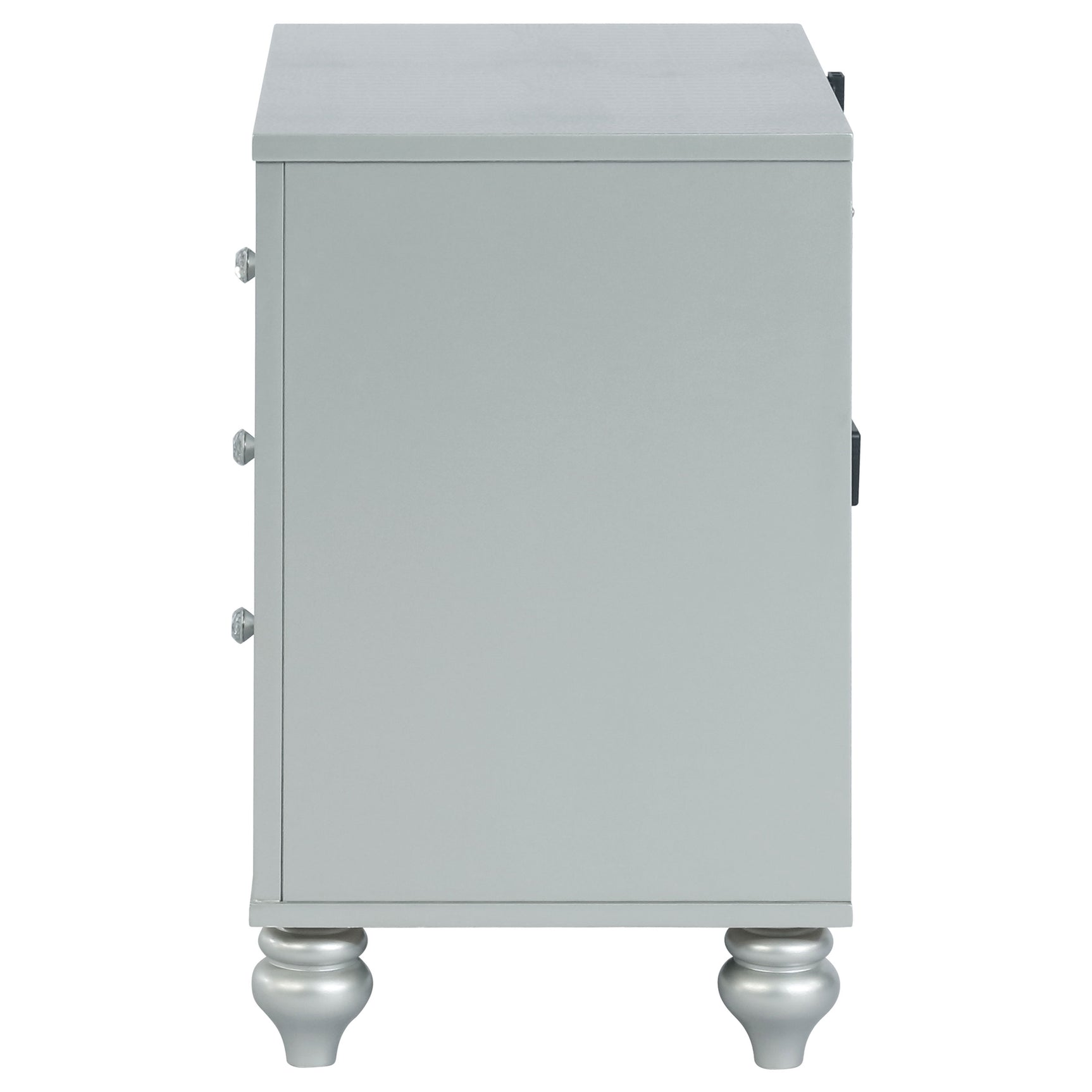 Gunnison 2-drawer Nightstand Silver Metallic - Tampa Furniture Outlet
