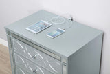 Gunnison 2-drawer Nightstand Silver Metallic - Tampa Furniture Outlet