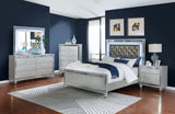 Gunnison 2-drawer Nightstand Silver Metallic - Tampa Furniture Outlet