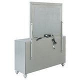 Gunnison 6-drawer Dresser with Mirror Silver Metallic - Tampa Furniture Outlet