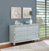 Gunnison 6-drawer Dresser Silver Metallic - Tampa Furniture Outlet