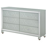 Gunnison 6-drawer Dresser Silver Metallic - Tampa Furniture Outlet