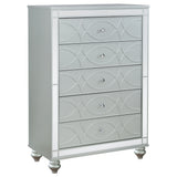 Tampa Furniture Outlet - Coaster - Gunnison 5-drawer Bedroom Chest Silver Metallic - 223215