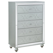 Tampa Furniture Outlet - Coaster - Gunnison 5-drawer Bedroom Chest Silver Metallic - 223215