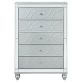 Gunnison 5-drawer Bedroom Chest Silver Metallic - Tampa Furniture Outlet
