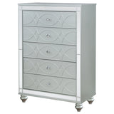 Gunnison 5-drawer Bedroom Chest Silver Metallic - Tampa Furniture Outlet