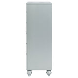 Gunnison 5-drawer Bedroom Chest Silver Metallic - Tampa Furniture Outlet