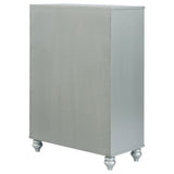 Gunnison 5-drawer Bedroom Chest Silver Metallic - Tampa Furniture Outlet