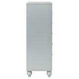 Gunnison 5-drawer Bedroom Chest Silver Metallic - Tampa Furniture Outlet