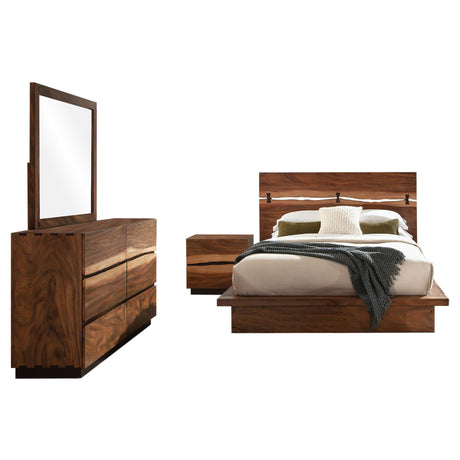 Winslow 4-piece Eastern King Bedroom Set Smokey Walnut - Tampa Furniture Outlet