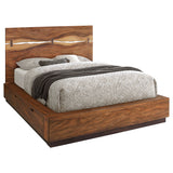 Winslow Wood Eastern King Storage Panel Bed Smokey Walnut - Tampa Furniture Outlet
