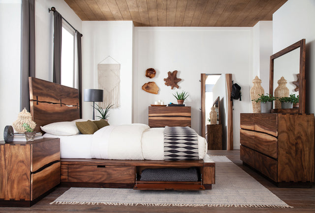 Tampa Furniture Outlet - Coaster - Winslow 4-piece Queen Bedroom Set Smokey Walnut - 223250SQ-S4