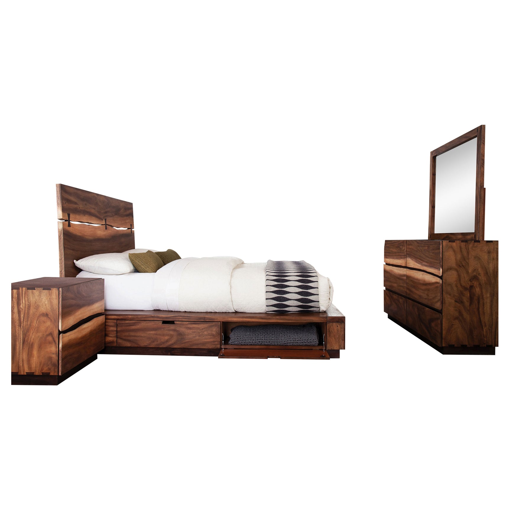 Winslow 4-piece Queen Bedroom Set Smokey Walnut - Tampa Furniture Outlet
