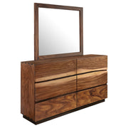 Tampa Furniture Outlet - Coaster - Winslow 6-drawer Dresser with Mirror Smokey Walnut - 223253M