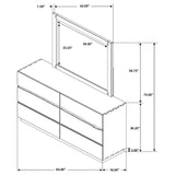 Winslow 6-drawer Dresser with Mirror Smokey Walnut - Tampa Furniture Outlet