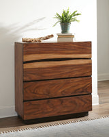 Winslow 4-drawer Bedroom Chest Smokey Walnut - Tampa Furniture Outlet