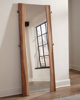 Winslow 31 x 76 Inch Standing Floor Mirror Smokey Walnut - Tampa Furniture Outlet