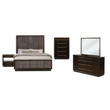 Durango 5-piece Queen Bedroom Set Smoked Peppercorn - Tampa Furniture Outlet