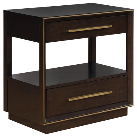 Tampa Furniture Outlet - Coaster - Durango 2-drawer Nightstand Smoked Peppercorn - 223262