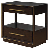 Durango 2-drawer Nightstand Smoked Peppercorn - Tampa Furniture Outlet