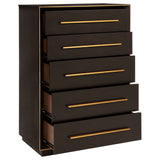Durango 5-drawer Bedroom Chest Smoked Peppercorn - Tampa Furniture Outlet