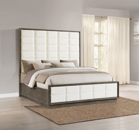 Durango 80-inch Eastern King Panel Bed Taupe Oak - Tampa Furniture Outlet