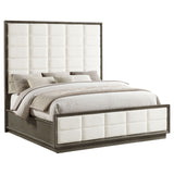 Durango 80-inch Eastern King Panel Bed Taupe Oak - Tampa Furniture Outlet