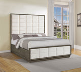 Durango 80-inch California King Panel Bed Taupe Oak - Tampa Furniture Outlet