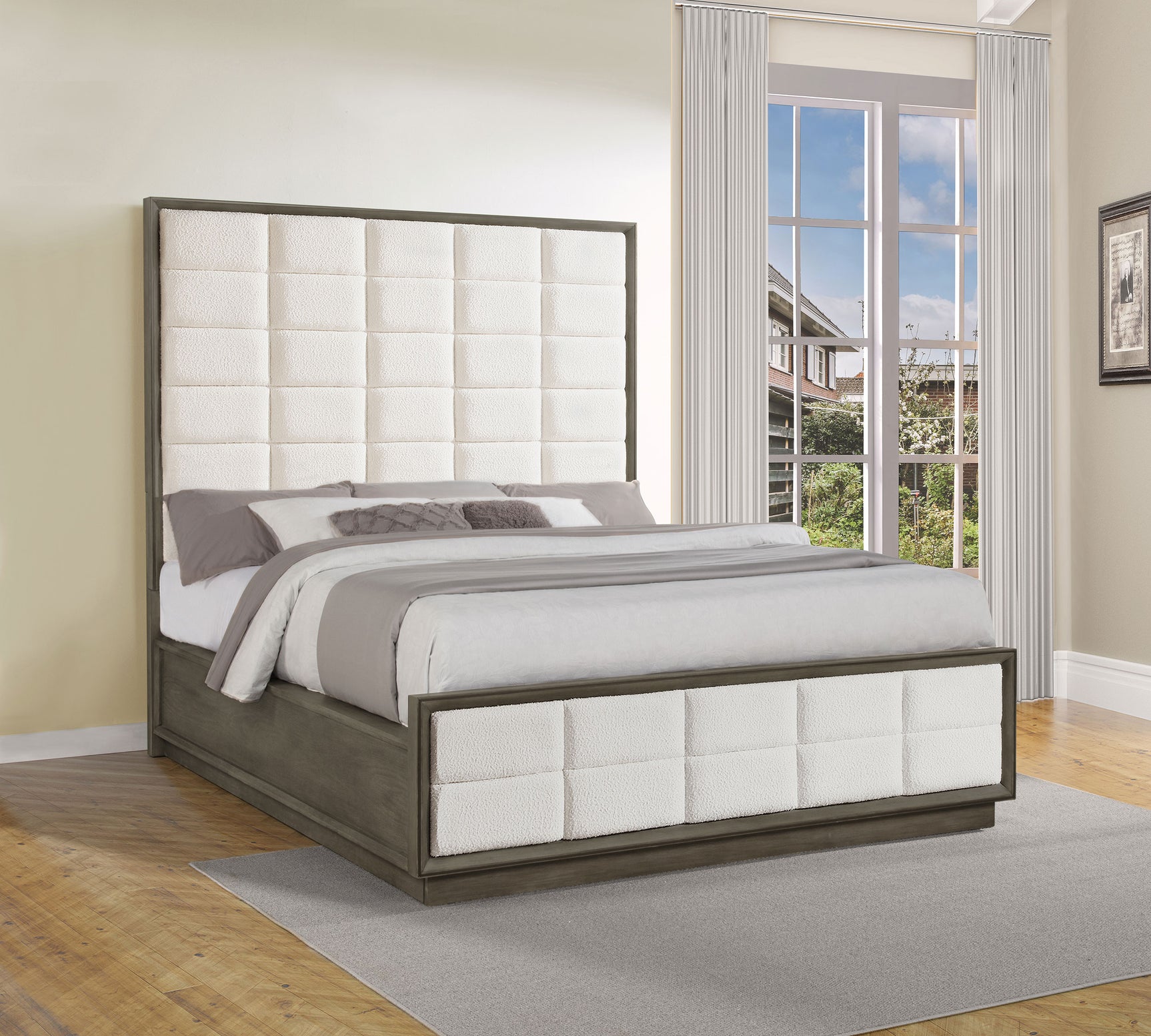 Durango 80-inch California King Panel Bed Taupe Oak - Tampa Furniture Outlet