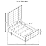 Durango 80-inch California King Panel Bed Taupe Oak - Tampa Furniture Outlet
