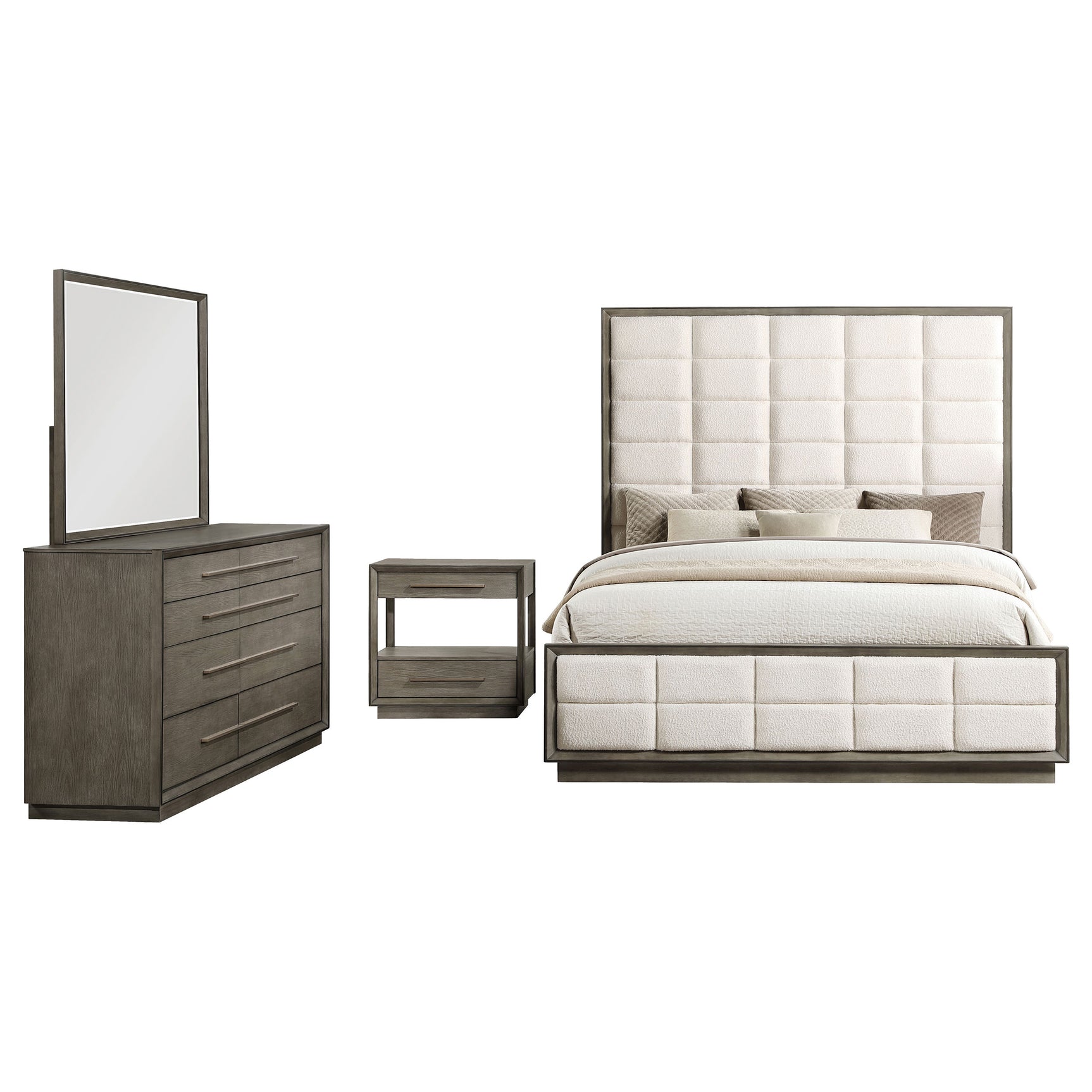 Durango 4-piece Queen Bedroom Set Taupe Oak - Tampa Furniture Outlet