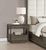 Durango 2-drawer Nightstand Bedside Table Taupe Oak - Tampa Furniture Outlet