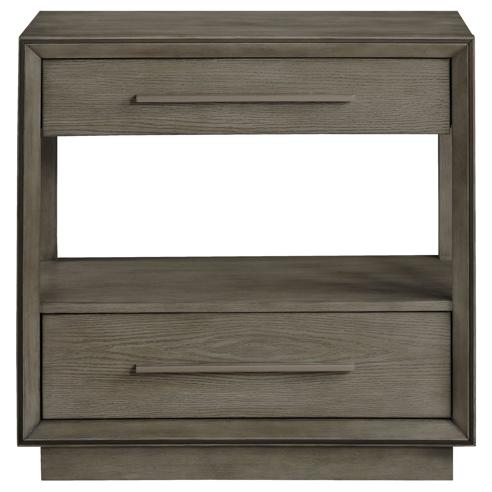 Durango 2-drawer Nightstand Bedside Table Taupe Oak - Tampa Furniture Outlet