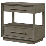 Durango 2-drawer Nightstand Bedside Table Taupe Oak - Tampa Furniture Outlet