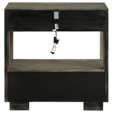 Durango 2-drawer Nightstand Bedside Table Taupe Oak - Tampa Furniture Outlet