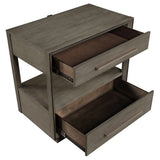 Durango 2-drawer Nightstand Bedside Table Taupe Oak - Tampa Furniture Outlet